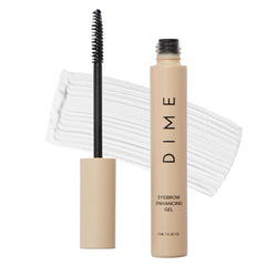 DIME Eyebrow Gel bottle front showing clear, natural hold for brows.