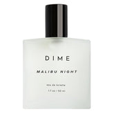 DIME Malibu Night bottle front shows a clean, modern design for daily luxury.