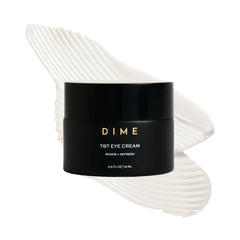 DIME TBT Eye Cream jar closeup showing creamy hydration texture