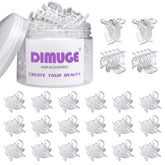 DIMUGE 22-pcs clear hair clips set shown for organized styling and daily use.