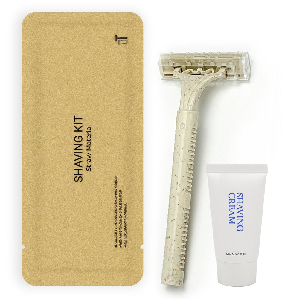 DincherBel disposable shave kit bulk packaging for hotels and travel use