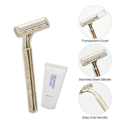 DincherBel safety cap and 12 g shaving cream for hygienic use
