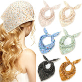Dingion floral hair bandana triangle 6-pack for daily wear and workout hair control.