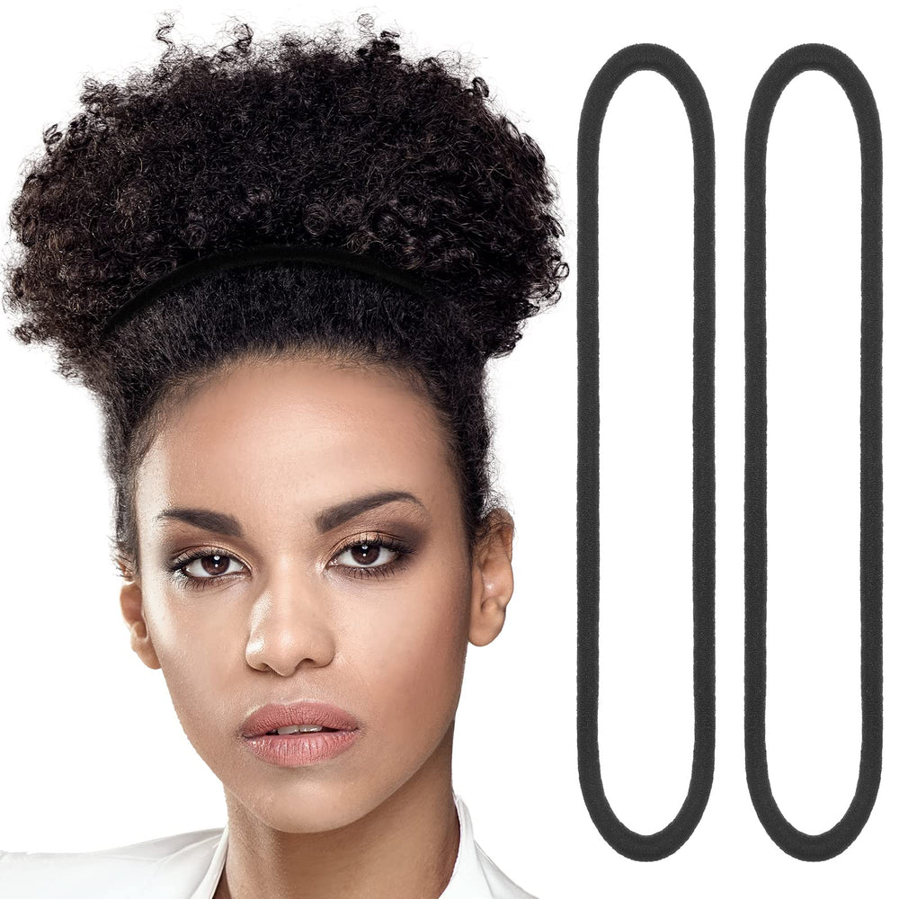 Dingion hair tie extra long ponytail in black provides secure, painless hold