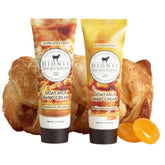 Dionis goat milk hand cream duo packaging with autumn colors for gifting.