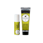 Dionis goat milk hand cream in Crisp Pear scent showing smooth application