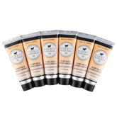 Dionis goat milk hand cream set six tubes on display for travel-friendly moisture
