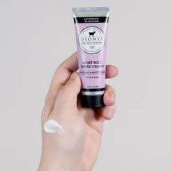 Dionis Goat Milk ingredients rich in protein and vitamins for hydrating skin.