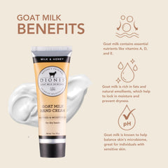 Dionis milk honey scent hand cream texture close-up showing creamy hydration