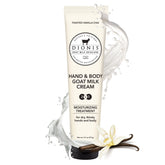 Dionis Vanilla Chai travel-size cream bottle for on-the-go hydration.
