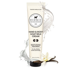 Dionis Vanilla Chai travel-size cream bottle for on-the-go hydration.