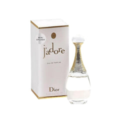 Dior J'adore mini splash bottle front, travel-friendly luxury scent option.