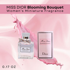 Dior Miss Dior Blooming Bouquet mini splash cap close-up, showcasing portable luxury.