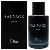 Dior Sauvage Parfum bottle front view for a premium, long-lasting signature scent.