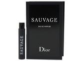 Dior Sauvage sample vial, travel-friendly tester for on-the-go fragrance.