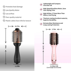 DISSTAR hot-air brush dual ionic tech for frizz control.