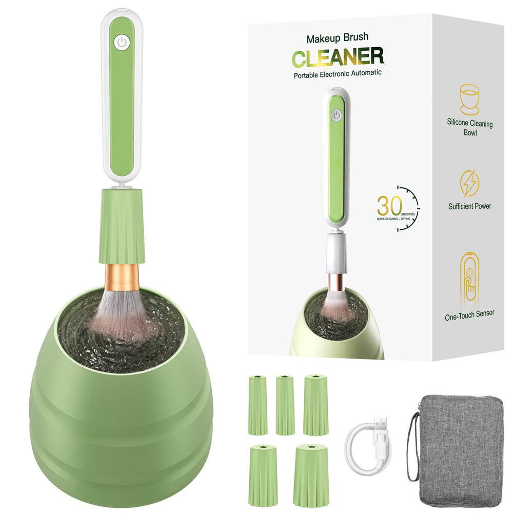 Ditefun electric makeup brush cleaner machine front view shows portable storage for travel convenience.