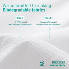 Ditoi plant-fiber towel demonstrates natural material for gentle cleansing with eco-friendly appeal.