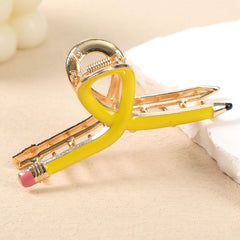 DIUEWOW pencil claw hair clip pink secures styles during class