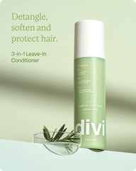 Divi leave-in conditioner spray mist on towel-dried hair aids detangling.