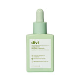 Divi Scalp Serum 30ml bottle close-up showing clear, residue-free formula ideal for daily use