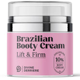 Divine Derriere Brazilian Body Butter Cream jar showing rich texture for smoother-looking skin