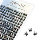 DIWINSH lash clusters 144pcs pack 10-12mm for natural daily lashes and easy DIY makeup.
