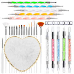 DIYCICO nail art kit 27pcs with brushes and tools for professional manicure creativity