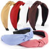 DiyJibb headbands red turban knot for secure all-day wear and bold style