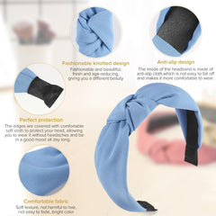 DiyJibb headbands teal turban knot provides comfortable all-day wear