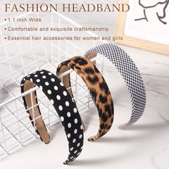 DiyJibb headbands solid color pack in black adds polished style for work or formal events.