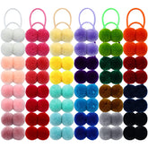 Dizila pompom hair ties colorful collection shown for versatile daily outfits