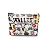 DJHUNG Inspired Singer Cosmetic Bag front view with spacious main compartment for travel cosmetics.
