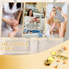 DLUGOPIS facial fan brushes sweep product evenly around eyes and nose.