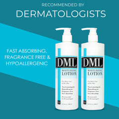 DML Moisturizing Lotion texture over silky skin with improved suppleness