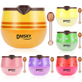 DMSKY Bee Lip Balm honey pot packaging shows compact, giftable design for travel.