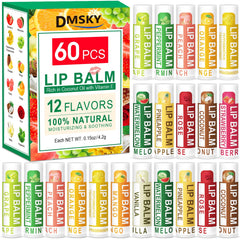 DMSKY lip balm 60-pack front view—bulk hydration for everyday lips.
