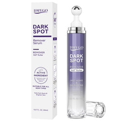 DMYGO dark spot remover bottle with 360-roller enables precise targeted application for even skin tone.