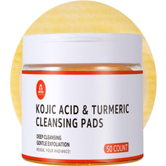 Dneeus turmeric kojic cleansing pads packaging promotes easy daily brightening routine