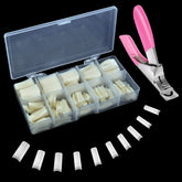 Dockapa acrylic nail tips 500pcs in natural color for DIY nail art.