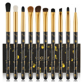 Docolor eye brushes set with skull handle for precise application