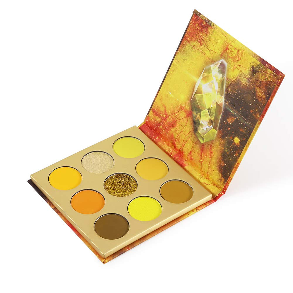 docolor eyeshadow palette 9colors yellow gemstone collection delivers vibrant pigment for bold eye looks.