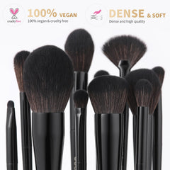 Docolor makeup brush set 15pc blush kabuki for natural contour.