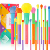 Docolor makeup brushes 15pcs set packaging shows vibrant kit for gifting and routine makeup.