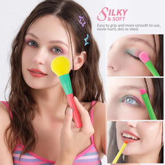 Docolor powder brush showcases soft bristles for smooth powder finish.