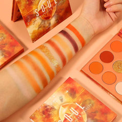 Docolor Orange Gemstone Swatches show vivid pigmentation for layered eye looks.