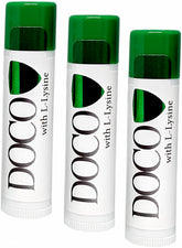 DOCO DocoShield lip balm application showing smooth hydration for dry lips.