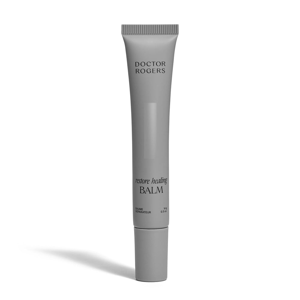 Doctor Rogers Restore Healing Balm tube shown for easy at-home skin relief and hydration.