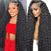 Dokihis deep-wave lace-front wig 13x6 hd lace blends for natural hairline