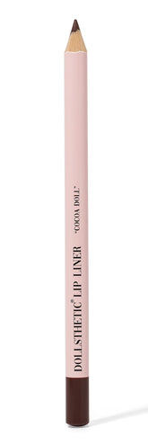 DOLLSTHETIC Cocoa Doll lip liner packaging shows portable definition and all-day wear.